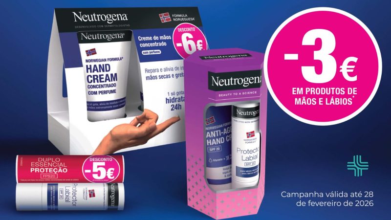 Desconto Neutrogena Mãos e Lábios
