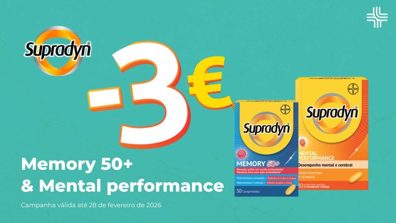 Desconto Supradyn Memory 50+ & Mental Performance