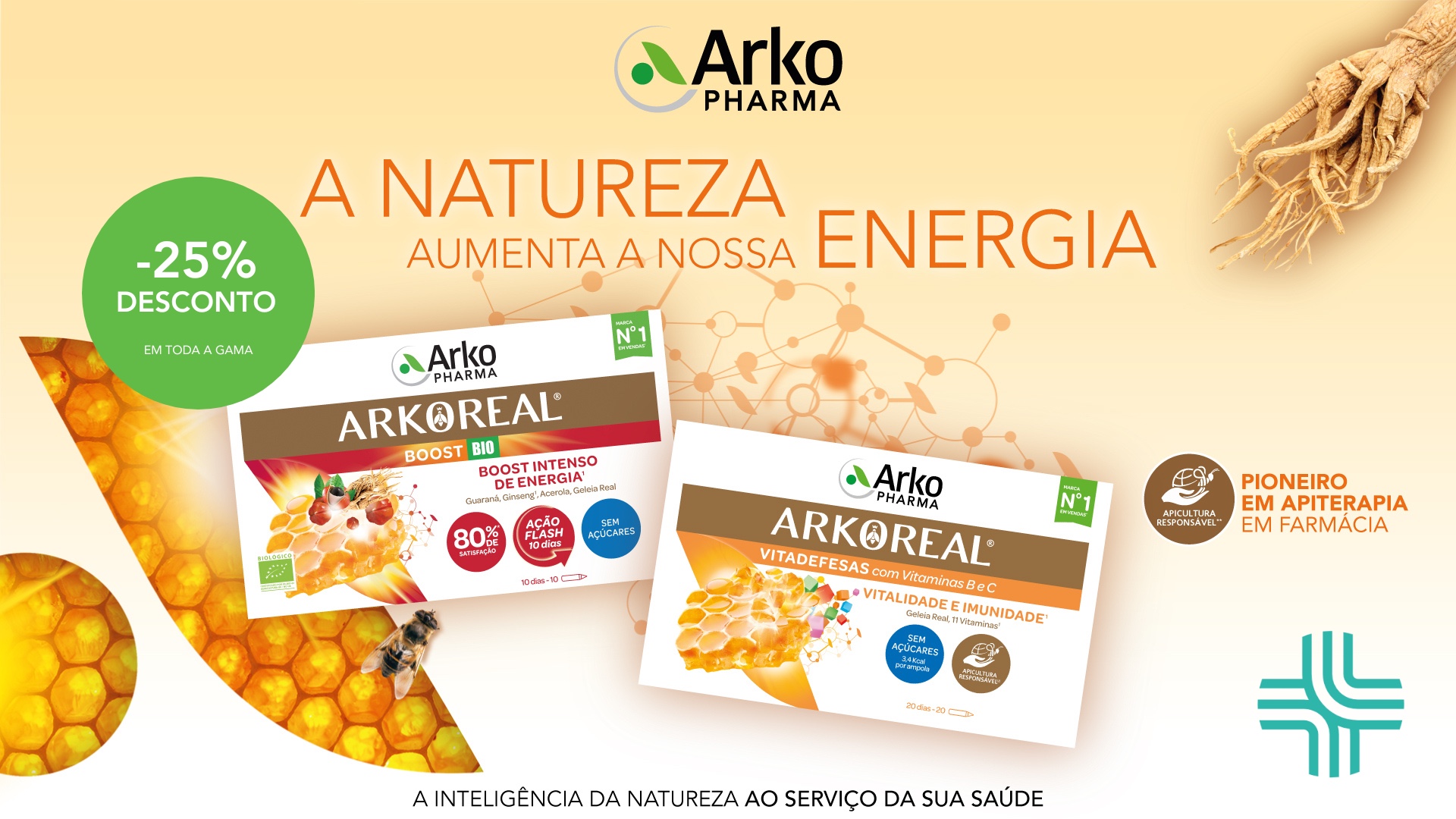 25% Desconto em toda a gama Arkoreal