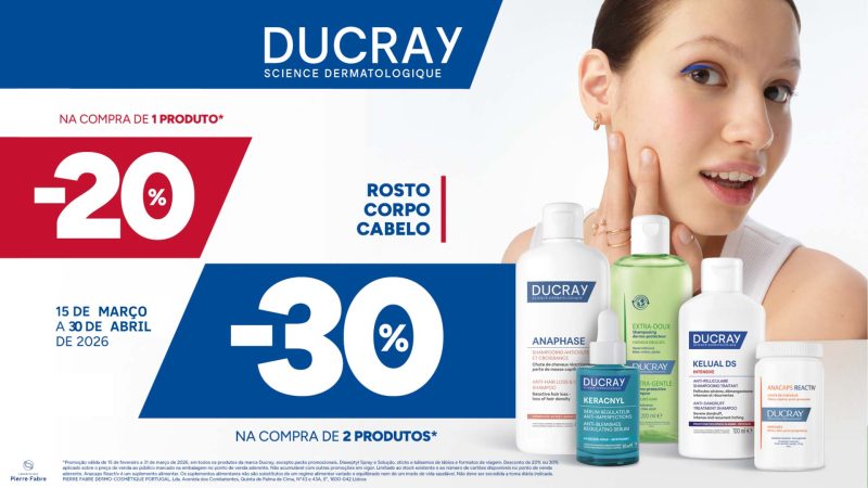Até 30% Desconto Ducray