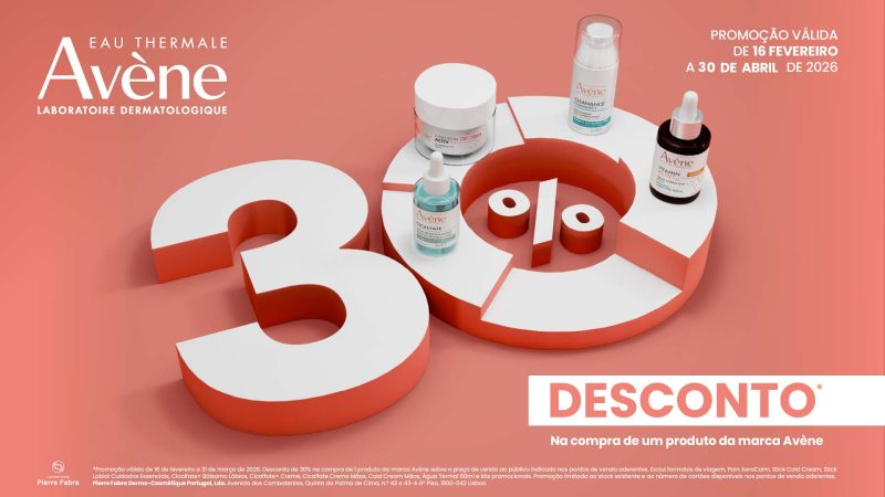 30% Desconto em toda a gama Avène