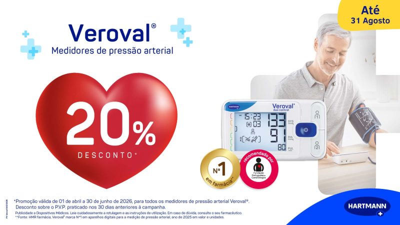 20% Desconto em Medidores de pressão arterial