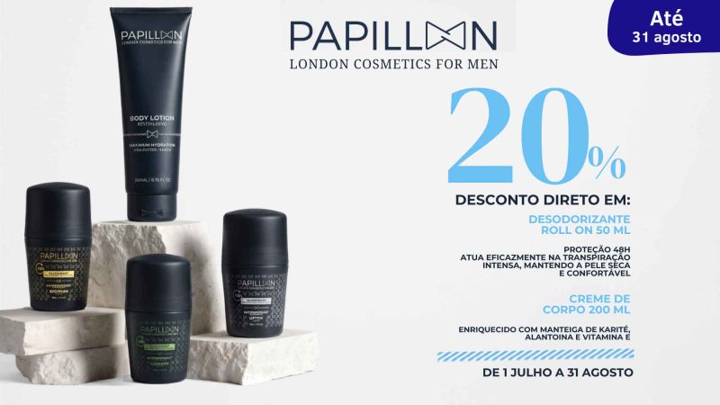 Papillon -20% Desconto roll on + creme corpo 200ml