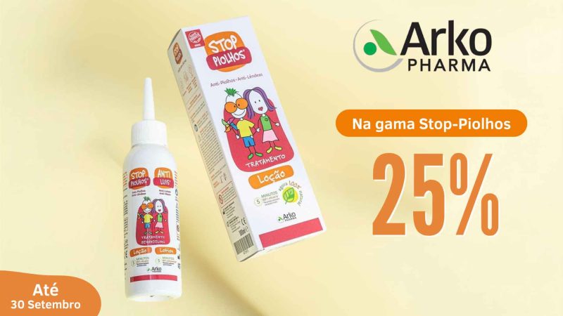 Arko Pharma – 25% desconto gama Stop-Piolhos